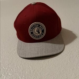 Brixton Burgundy and Gray Men's Hat